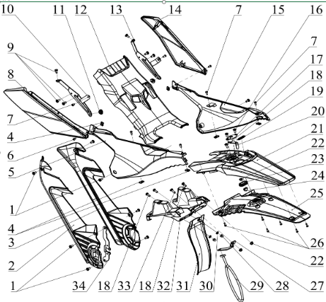PLASTIC PARTS ASSEMBLY Diagram